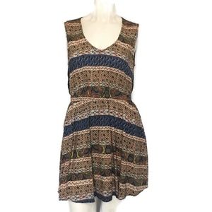 AKIRA Red Label V-Neck Sheer back summer dress